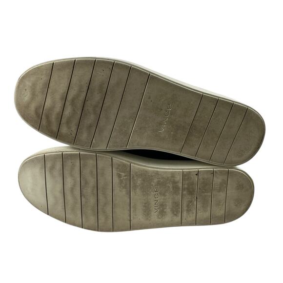 VINCE. Black Leather Cantera Sneakers Slip On Flat Minimalist Modern Women Sz 9M - Picture 8 of 15